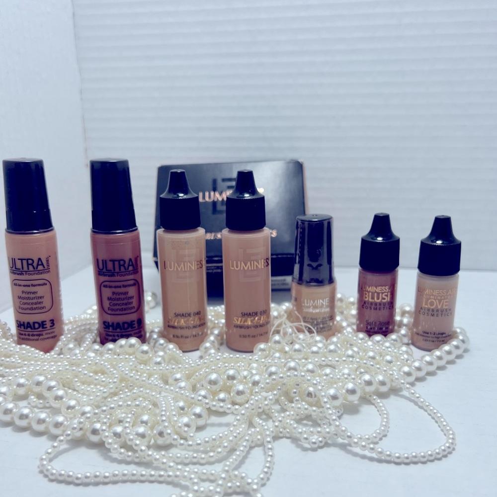 Luminess Air Cosmetics airbrush 7 pack Starter Kit Shade #3 #9 #040 #03 blush